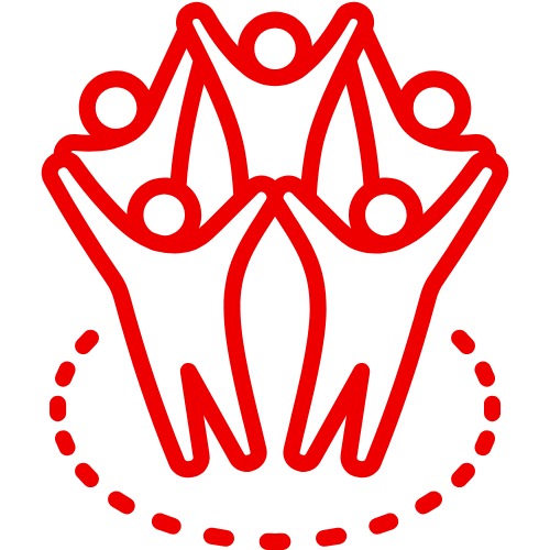 Icon representing unity and sector growth